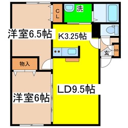 メゾンボヌールＡ館の物件間取画像